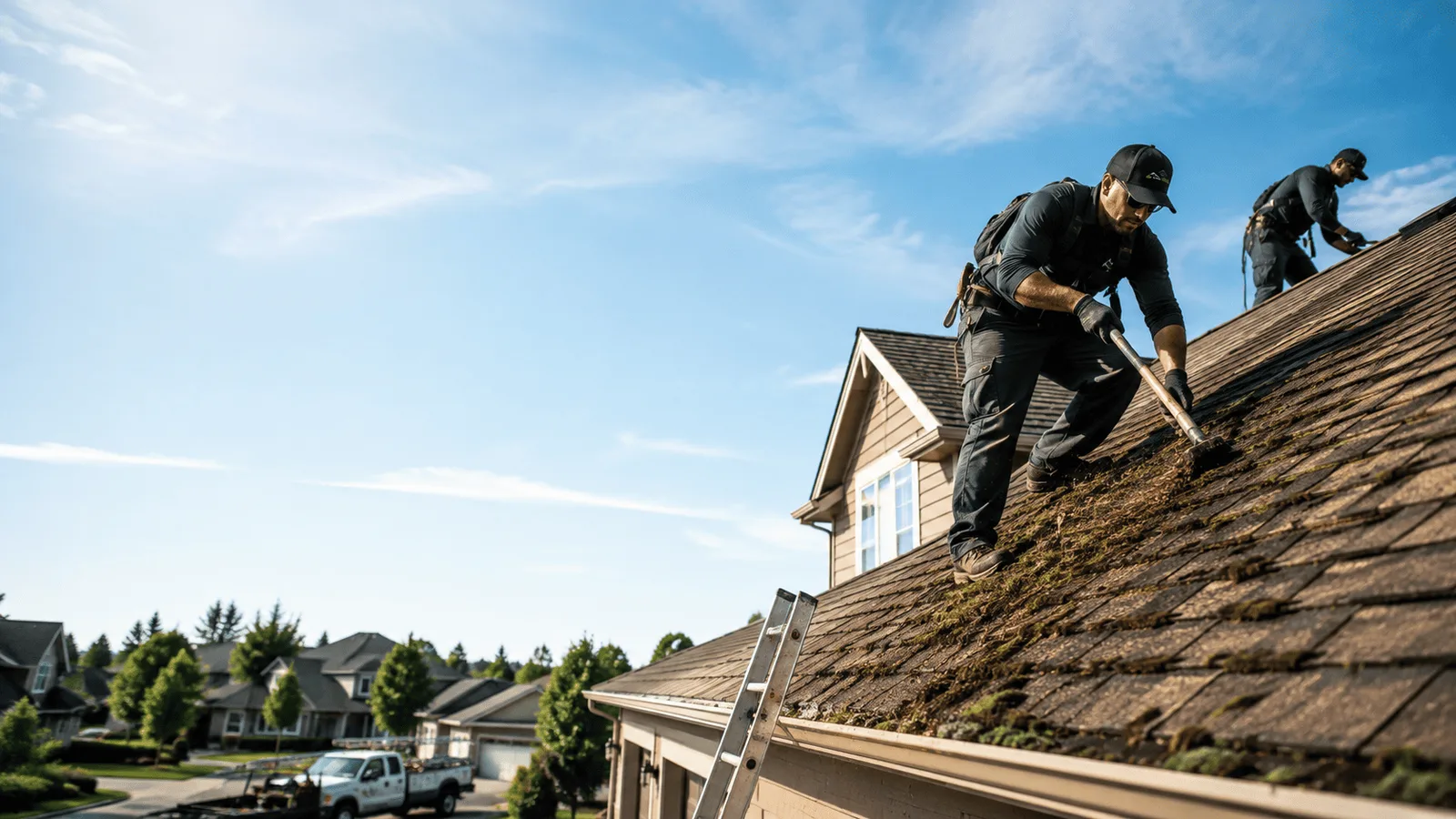 Roof Moss Removal in Dubuque, IA near me